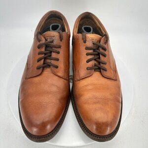 Frye Mathew Men Size 9.5 M Derby Plain Toe Dress Shoes Brown Leather 84875